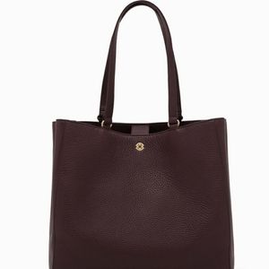 Large Leather Oxblood Tote